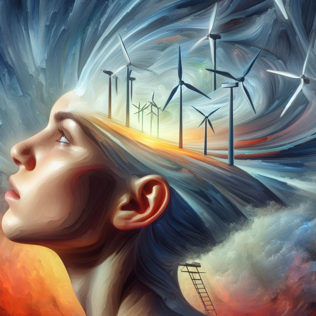 Windmills of Your Mind 2 - AI Art by Melanie Anne Phillips